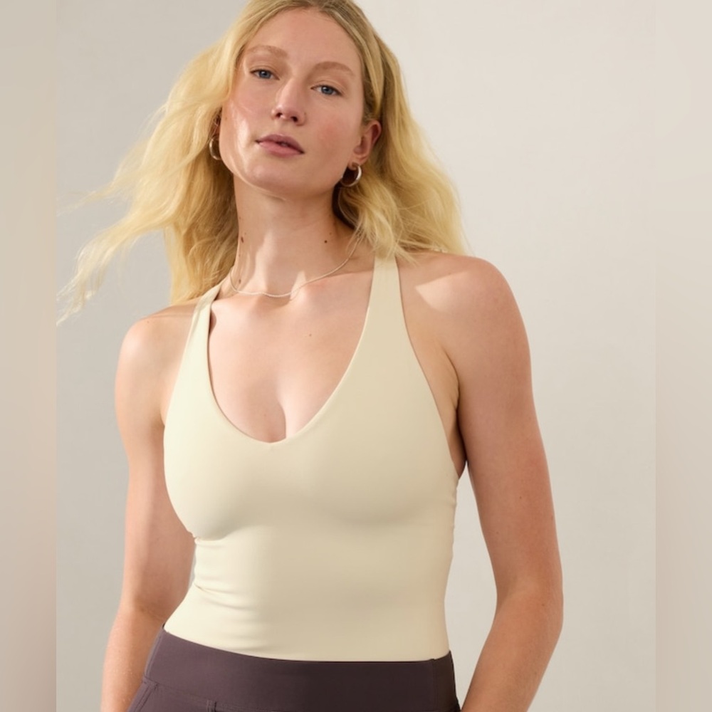 NWT - Transcend V Neck Bodysuit - Bone - XL